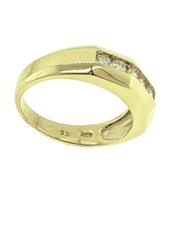 Gent's Diamond Fashion Ring 7 Diamonds .47 Carat T.W. 14K Yellow Gold 6.1g